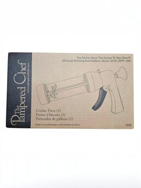 Pampered Chef Clear Gray Cookie Press Set